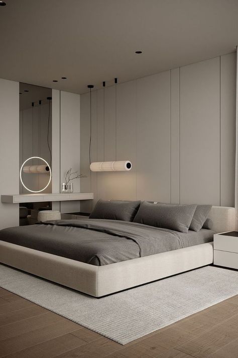 Transform your space with these elegant bedroom design ideas. Explore chic decor, elegant bedding, and stylish furniture arrangements Minimal Bedroom Interior, Contemporary Modern Bedroom, Minimal Bedroom Design, Bedroom Design Luxury, Elegant Bedroom Design, Minimalist Bedroom Ideas, Minimal Bedroom, New Bedroom Design, Bedroom Bed Design