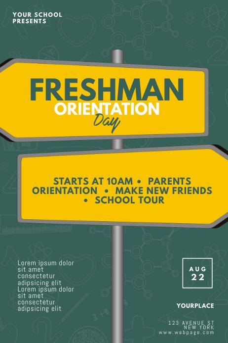 Orientation Poster, Parent Orientation, College Orientation, Academic Poster, Back To School Flyer, Freshman Orientation, Orientation Day, Wall Wardrobe Design, College Event