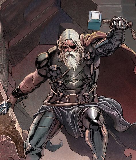 King Thor King Thor, Marvel Thor Ragnarok, Thor Artwork Norse Mythology, Thor God Of Wars Ragnorak, Old King Thor, Thor Marvel Comics Art, Thor Comic Art, Thor Art, Thor Comic