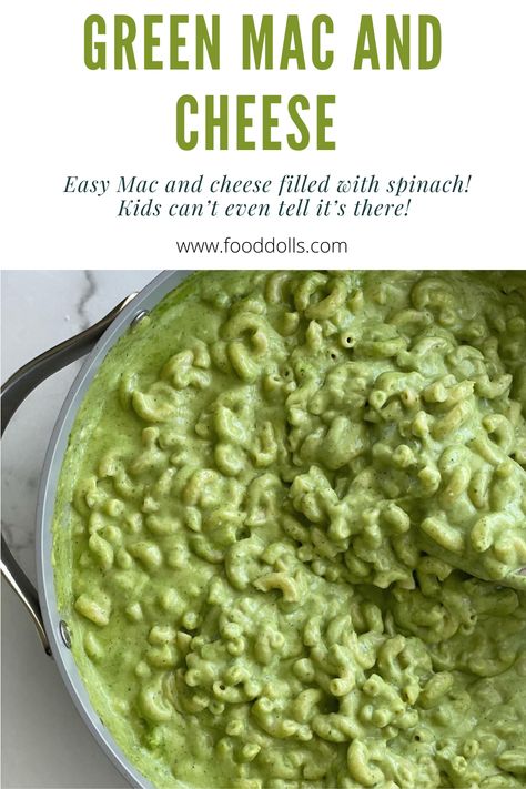 Green Macaroni And Cheese, Green Mac And Cheese Halloween, Green Mac N Cheese, Spinach Macaroni And Cheese, Shrek Dinner Ideas, Monster Mac And Cheese, Halloween Mac N Cheese, Halloween Mac And Cheese, Veggie Mac And Cheese Recipe