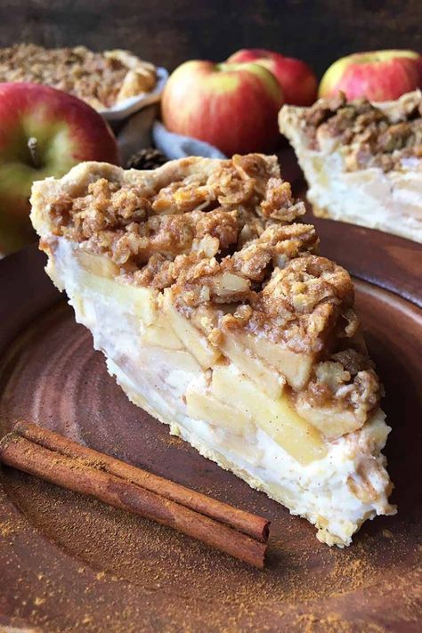 Enjoy a memorable medley of delicious flavors and textures with our recipe for apple cream cheese pie with a crunchy streusel topping. Read more now on Foodal. #applepie #streusel #foodal Apple Cream Cheese Pie, Chocolate French Toast Casserole, Pie With Cream Cheese, Streusel Pie, Fall Desserts Apple, Chocolate French Toast, Apple Cream Cheese, Apple Streusel, Apple Cream