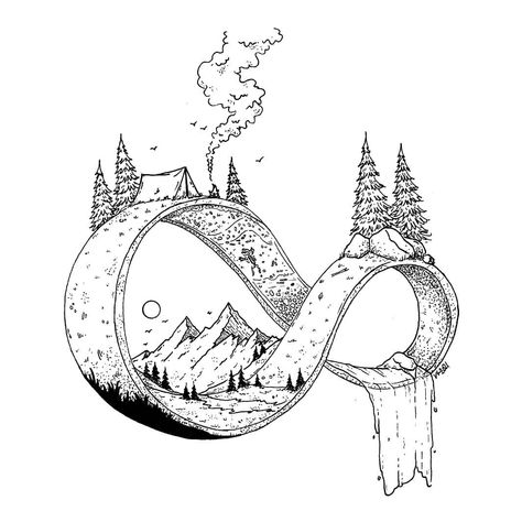 Loop Drawing, Heart And Soul Tattoo, Outdoor Tattoo, Survival Fire, Soul Tattoo, Bushcraft Skills, White Tattoo, Nature Tattoos, Illustrators On Instagram