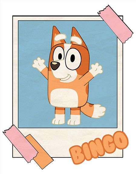 Cute Animated Profile Pictures, Bluey Bingo Floppy, Bluey Cartoon Illustration, Bluey Illustration, Bluey Bingo Wallpaper, Bluey Posters, Blue Y Bingo, Bluey Poster, Bingo From Bluey