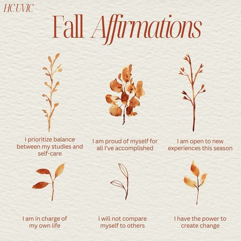 Comment below to claim your affirmation! Sometimes all we need is wise fall vibes to get by 🍁✨ #hercampus #hercampusuvic #uvic #hc #hcuvic #fall #fallaesthetic #fallafirmations #affirmations #autumn #fallvibes #autumnvibes #halloween Her Campus, Create Change, Proud Of Me, Change Me, Fall Vibes, We Need, Affirmations, Halloween, Instagram Posts