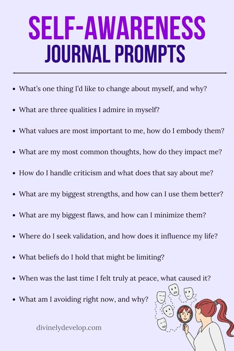 Journal prompts for self-awareness and reflection Journaling Negative Thoughts, Journal Prompts For Self Identity, Self Discipline Journal Prompts, Joy Journal Prompts, Journal Prompts For Self Reflection, Self Healing Prompts, Self Identity Journal Prompts, Tips For Journaling, Journal Writing Prompts For Healing