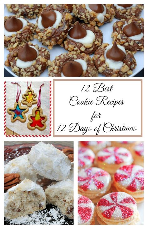 12 Best Cookie Recipes 12 Cookie Recipe, 12 Days Of Christmas Cookies, Best Pumpkin Pie Recipe, Christmas Cookie Recipe, Best Pumpkin Pie, Easy Christmas Cookie Recipes, Christmas Cookie Recipes, Homemade Food Gifts, Christmas Food Gifts