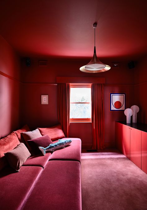 Design Files awards recognise Aussie interior talent - The Interiors Addict Feminine Design Interiors, Monochromatic Interior, Red Rooms, St Kilda, Interior Designing, Red Walls, Kelly Wearstler, Red Interiors, Contemporary Interior Design