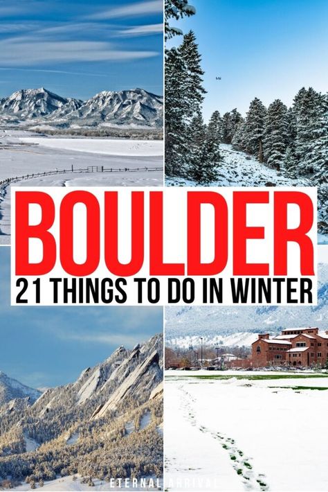 Boulder Colorado Winter, Day Trips From Denver, Denver Trip, Denver Vacation, Things To Do In Winter, Travel Colorado, Winter Vacations, Dream Trips, Winter Trip