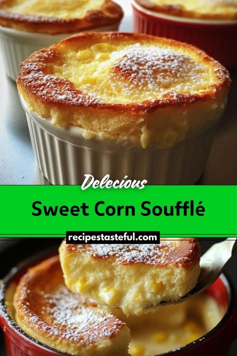 A light and fluffy dish that combines the sweetness of corn with creamy textures, perfect as a side dish or a light main course. Corn Soufflé Recipe, Corn Souffle, Mexican Entrees, Sweet Corn Recipes, Souffle Recipes, Festive Appetizers, Corn Dishes, Christmas Recipes Easy, Christmas Food Dinner