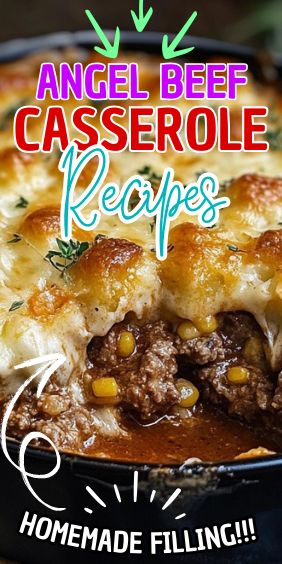 Angel Beef Casserole Angel Beef Casserole Recipe, Angel Beef Casserole, Casserole Beef, Yummy Casserole Recipes, Ground Beef Casserole Recipes, Cheesy Casserole, Beef Casserole Recipes, Ground Beef Casserole, Vegetable Pasta