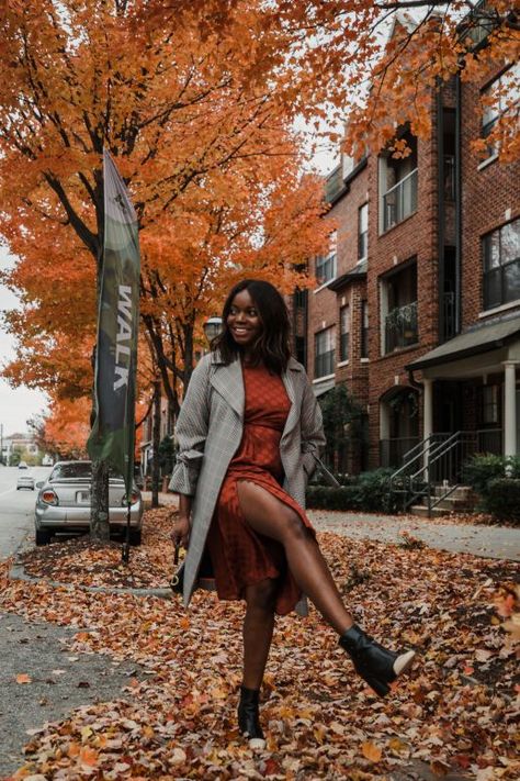 Ready for That Fall to Winter Transition: ASTR Dress » MILLENNIELLE Fall College Photoshoot, College Photoshoot, Dark Academia Look, Social Media Specialist, Dream Photo, Fall Shoot, Work Flow, Dior Saddle, Media Specialist