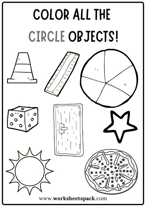 Circle Shape Activity Pages for Kindergarten and Preschool. Shape Circle Crafts For Preschoolers, Circle Lessons For Preschool, Pre K Circle Activities, Circle Coloring Pages Preschool, Red Circle Art Preschool, Find The Circle Worksheet, Circle Lesson Preschool, Circle Coloring Pages Free Printable, Circle Activities For Preschool Crafts