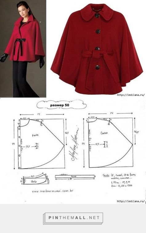 Poncho Pattern Sewing, Cape Pattern Sewing, Blazer Pattern, Cape Pattern, Sewing Clothes Women, Jacket Pattern Sewing, Cape Jacket, Poncho Pattern, Blouse Pattern Sewing