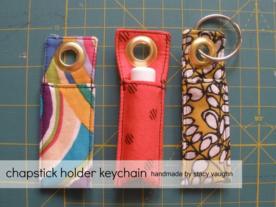 handmade by stacy vaughn: chapstick holder keychain Chapstick Holder Keychain, Keychain Tutorial, Sewing Club, Scrap Projects, Sew Patterns, Team 8, Sewing Things, Leather Ideas