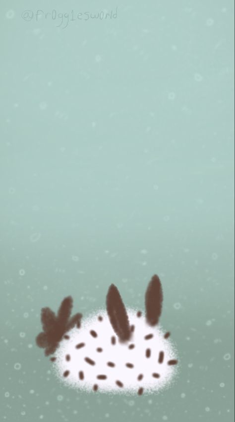 A image of a sea bunny with a teal-ish background Sea Slug Wallpaper, Nudibranch Wallpaper, Sea Bunny Pfp, Sea Bunny Wallpaper, Sea Bunny Art, Sea Bunny Drawing, Sea Bunny Oc, Bunny Sea Slug, Sea Rabbit