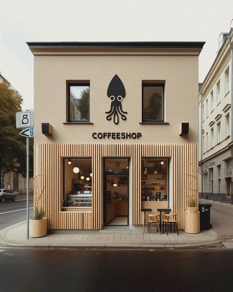 Marvellousl colour coordination in this coffee shop ☕️⁣⁠ .⁣⁠ Follow @loveespressouk 🤎⁠ Follow @loveespressouk… | Instagram Small Cafe Design Exterior, Small Cafe Aesthetic, Coffee Shop Exterior, Cafe Plan, Colour Coordination, Church Foyer, Small Cafe Design, Exterior Interior Design, Coffee Shop Aesthetic