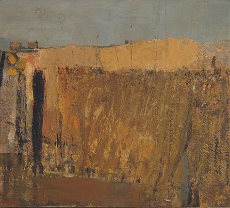 Joan Eardley - Wheat. The Scottish G- Contemporary Art Since 1842 Joan Eardly, Joan Eardley, British Landscape, Paint Modern, Pastel Landscape, Scottish Art, Scottish Artists, Abstract Landscapes, Abstract Art Landscape