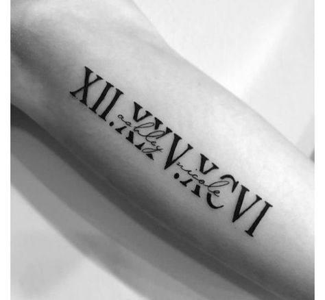 Tattoo Tinkerbell, Roman Numeral Tattoos, Remembrance Tattoos, Tattoo Trend, Inspiration Tattoos, Irezumi Tattoos, Baby Tattoos, Tattoos For Daughters, Best Tattoo Designs