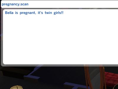 Mod The Sims - Pregnancy Scan - Determine Gender and Number of Babies Sims 4 Cheats Codes Pregnancy, Sims 4 Pregnancy Test, Sims 4 Hacks, Sims 4 Pregnancy Cc, Sims Pregnant, Sims 4 Cheats Codes, Sims 4 Skills, Pregnancy Scan, Sims Cheats