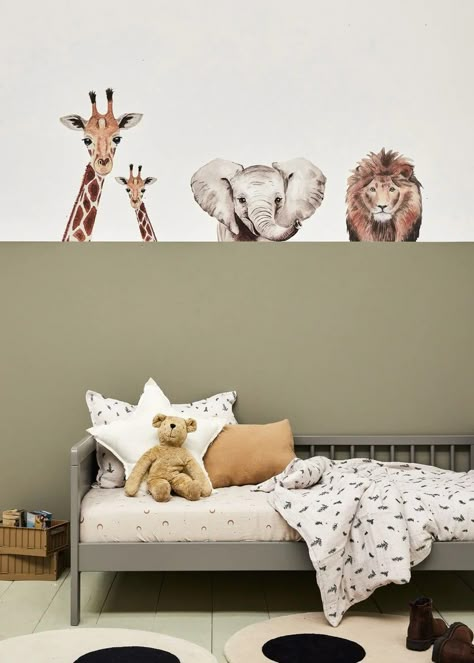 Jungle Stickers, Jungle Baby Room, Jungle Bedroom, Jungle Safari Animals, Safari Room, Ideas Habitaciones, Jungle Room, Baby Boy Room Decor, Animal Wall Decals