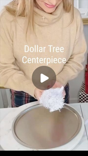 Olivia Parazine on Instagram: "Create a cute centerpiece on a budget with this easy DIY Dollar Tree project—perfect for any occasion! ☃️✨ #DollarTreeDIY #CenterpieceIdeas #DIYDecor #DollarTreeDIY #ChristmasCrafts #dollartreechristmas" Christmas Crafts For Outside, Winter Party Centerpieces Diy, Quick Crafts For Adults Diy, Dollar Tree Ideas Diy Crafts, Christmas Diy Centerpieces Dollar Stores, Plate Centerpiece Ideas, Dollar Store Centerpiece Ideas Christmas, Diy Xmas Centerpieces, Dollar Tree Centerpieces Christmas