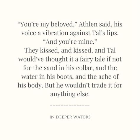 in deeper waters written by f.t. lukens In Deeper Waters Fanart, Water Quotes, Water Aesthetic, Youre Mine, Deep Water, Quotes About Strength, Things To Think About, Writing, Water