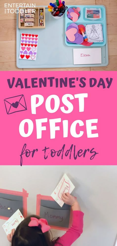 Play Activity For Preschoolers, Valentines Toddler Activities, Valentines Toddler, Make Envelopes, Valentines Day Crafts For Preschoolers, Preschool Valentines Activities, Dramatic Play Activities, February Preschool, Valentines Week