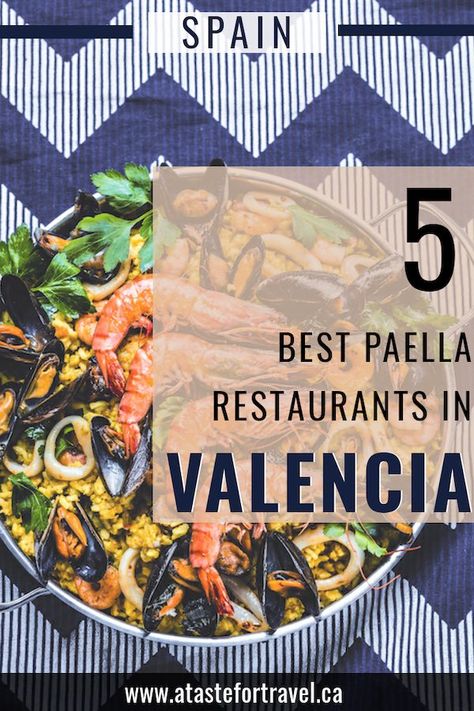 If you're looking for the best paella in Valencia, Spain check out our insider's guide to authentic Paella Valenciana. You'll get the inside scoop on traditional paella, key ingredients and tcooking techniques so you can avoid tourist traps. You'll discover the best paella restaurants in Old Town, top beach bars, prices, types of paella and other tips on finding the world's best paella! #Spain #Europe #travel Valencia Restaurant, Valencia Paella, Traditional Paella, Authentic Paella, Paella Valenciana, Seafood Paella, Alicante Spain, South Tyrol, International Food