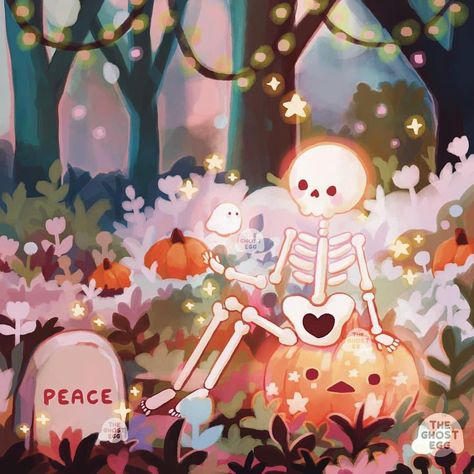 Cute Ghosts Wallpaper, Cute Pumpkin Aesthetic, Pumpkin Drawing Art, Spooky Halloween Pfp, Pumpkin Patch Art, Ghost Paintings, Spooky Illustration, Pumpkin Aesthetic, Helloween Wallpaper