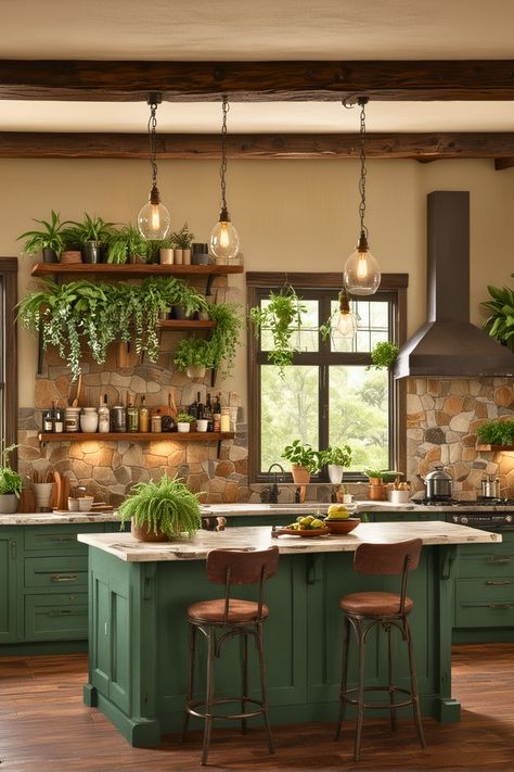 Green Kitchen Paint Colors, Green Kitchen Paint, Farmhouse Style Kitchen Cabinets, Green Kitchen Walls, Green Kitchens, Green Kitchen Decor, New Home Wishes, Charming Kitchen, Kitchen Cabinet Styles