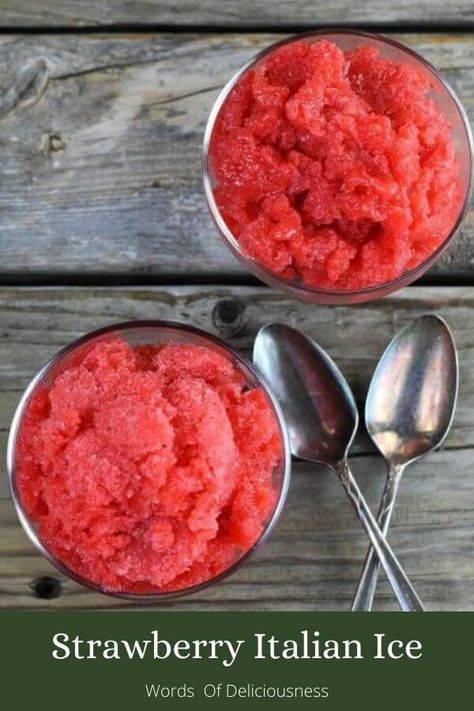 Water Ice Recipe, Cranberry Sorbet, Italian Ice Recipe, Pom Wonderful, Icee Recipe, Italian Ice Cream, Fresh Drinks, Sorbet Recipes, Italian Ice