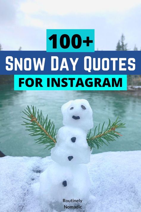 Snowman with Snow Day quotes and captions for Instagram Snow Days Quotes, Snowy Day Quotes, Snow Quotes Inspirational, Proud Supporter Of Snow Days, Funny Snow Quotes, Snow Day Quotes, Snow Quotes Instagram, Snow Day Captions Instagram, Snow Globe Quotes