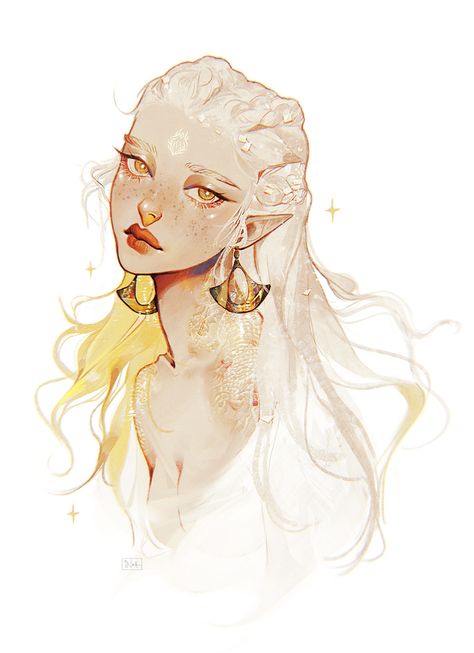 Dnd Elves, Arte Sketchbook, Art Style Inspiration, Dnd Characters, Character Portraits, Fantasy Character Design, Pretty Art, Character Design Inspiration, Character Concept