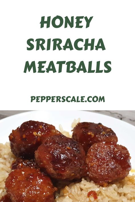 Honey Sriracha Meatballs Honey Siracha Meatball, Sweet And Spicy Meatballs, Sriracha Meatballs, Kofta Meatballs, Mexican Meatball Soup, Honey Sriracha Sauce, Tender Meatballs, Spicy Meatballs, Zesty Sauce