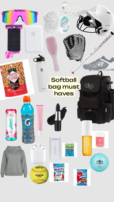 Stuff To Put In Your Softball Bag, Softball Essentials Bag, Softball Tournament Essentials, What To Pack In Softball Bag, What To Pack For Softball Tournament, What’s In My Softball Bag, What To Put In Your Softball Bag, Things You Need For Softball, What To Keep In Your Softball Bag