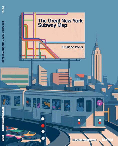 Emiliano Ponzi's The Great New York Subway Map displays how graphic design can turn chaos to order. New York Subway Map, Nyc Subway Map, Massimo Vignelli, Subway Map, Graphisches Design, New York Subway, Nyc Skyline, U Bahn, Nyc Subway