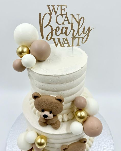 We can “bearly” wait to meet you little one 🥰 When you get to make your cousin’s baby shower cake and it’s the cutest theme ❤️ #wecanbearlywait #wecanbearlywaitbabyshower #wecanbearlywaitcake #bearcake #tailoredtreats Can Bearly Wait Cake, Bearly Wait Cake, We Can Bearly Wait Cake, We Can Bearly Wait, Bearly Wait, Cute Themes, Bear Cakes, Baby Shower Cake, Shower Cake