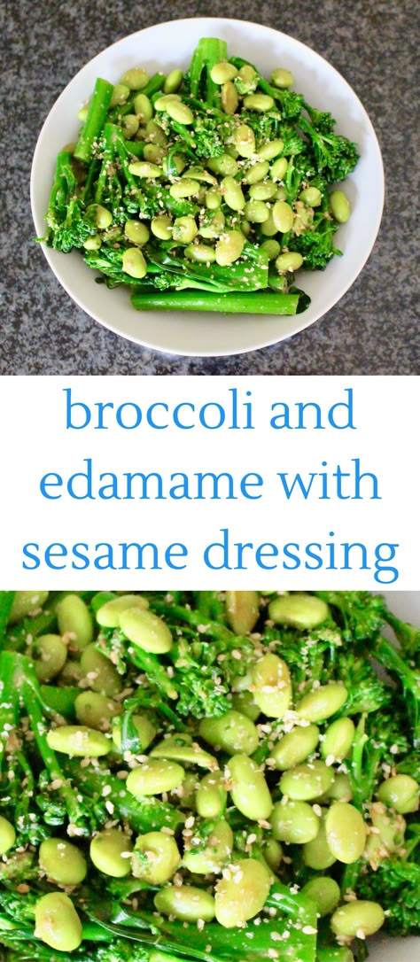 Broccoli Edamame Salad, Edamame Side Dish, Broccoli Edamame, Frozen Edamame, Cycling Diet, Tenderstem Broccoli, Carb Cycling Diet, Edamame Salad, Japanese Diet