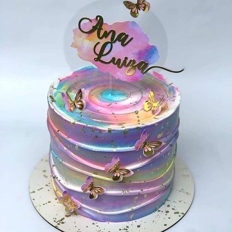 Teal Birthday Cake, Rainbow Sprinkle Cakes, Teal Birthday, Big Birthday Cake, Girly Birthday Cakes, Purple Cakes Birthday, 21st Birthday Cakes, Purple Cakes, 31st Birthday