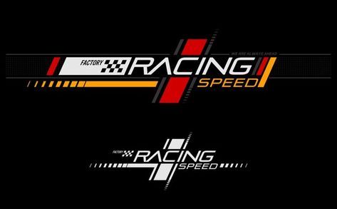 Racing team trendy fashionable vector ts... | Premium Vector #Freepik #vector #speedometer-logo #race-car #car #car-design Car Racing Logo Design, Racing Team Logo Design, Speedometer Logo, Racing Logo Design, Logo Racing, Racing Logo, Team Logo Design, Racing Posters, Design Typography