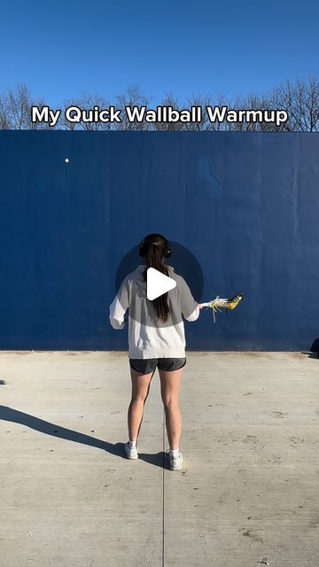 Wall Ball Routine Lacrosse, Lacrosse Drills, Lacrosse Workouts, Chloe King, Ball Workouts, Lacrosse Balls, Warm Up Routine, Wall Balls, Lacrosse Girls