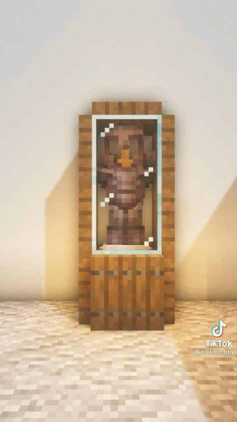 credith3yimrobby (this video is not mineminecraft Minecraft Display Ideas, Armor Room Minecraft Ideas, Mincraft Decor Ideas Room, Minecraft Building Decorations, Armor Display Minecraft, Minecraft Stronghold Design, Mincraft Idea House Interior, Redstone Minecraft Ideas, Futuristic Architecture Minecraft