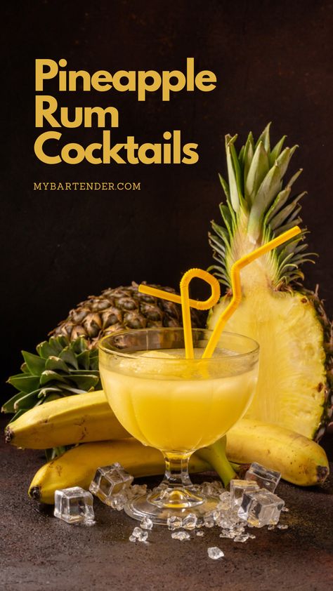 Alcoholic Drinks With Pineapple Juice, Pineapple Rum Drinks, Rum Drinks Easy, Pineapple Cocktails, Summer Rum Cocktails, Cooking Science, Dark Rum Cocktails, Drinks With Pineapple Juice, Pineapple Juice Recipes