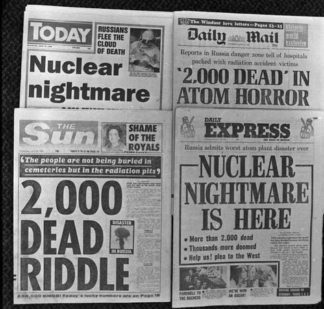 Chernobyl Facts, Physics Presentation, Chernobyl 1986, Nuclear Apocalypse, Chernobyl Nuclear Power Plant, Chernobyl Disaster, Newspaper Front Pages, Cmf Design, Nuclear Disasters