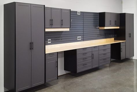 Garage Cabinets & Storage Systems Atlanta GA | Organize Your Garage in Marietta Workshop Garage Design, Different Cabinet Styles, Custom Garage Cabinets, Garage Closet, Garage Organizer, Garage Design Interior, Motorcycle Workshop, Overhead Garage Storage, Garage Floor Coatings