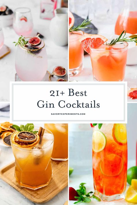 Cocktails Fruity, Popular Alcoholic Drinks, Gin Tonic Recipe, Gin Drink Recipes, Easy Party Drinks, Easy Gin Cocktails, Cocktails Made With Gin, Rhubarb And Ginger Gin, Best Gin Cocktails