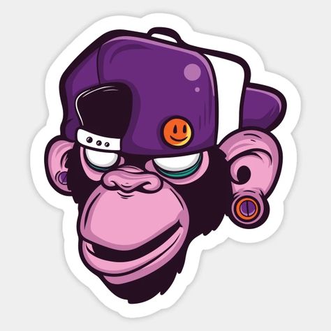 Urban Monkey - Urban - Sticker | TeePublic Sticker Art Graffiti, Graffiti Stickers Ideas, Streetwear Stickers, Monkey Graffiti, Urban Monkey, Monkey Logo Design, Alcohol Pictures, Tattoo Lettering Design, Skateboard Art Design