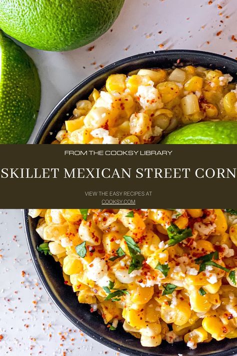 She tangy, my friends! Go ahead and slide our Skillet Mexican Street Corn into the "must-make" category for your Cinco de Mayo menu. ⁠ Cooksy gives chefs of any level the ability to cook with confidence. You can follow any recipe in our app and KNOW that your recipe will turn out exactly as the recipe creator intended. ⁠ #cooksy #cooksyofficial #cooksyrecipe #mexicanstreetcorn #elote #corn #pinterestinspired #pinterestideas #pinterestrecipe #pinterestaddict #pinterestmom #cincodemayo Skillet Elote, Elote Corn Recipe, Mexican Corn In A Cup Recipe, Skillet Mexican Street Corn, Corn Elote Recipe, Mexican Sides, Elote Corn, Elote Recipe, Street Corn Recipe