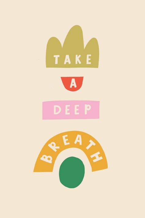 Graphisches Design, Happy Words, Deep Breath, Affirmation Cards, 로고 디자인, Quote Aesthetic, Pretty Words, Kids Cards, Cute Quotes