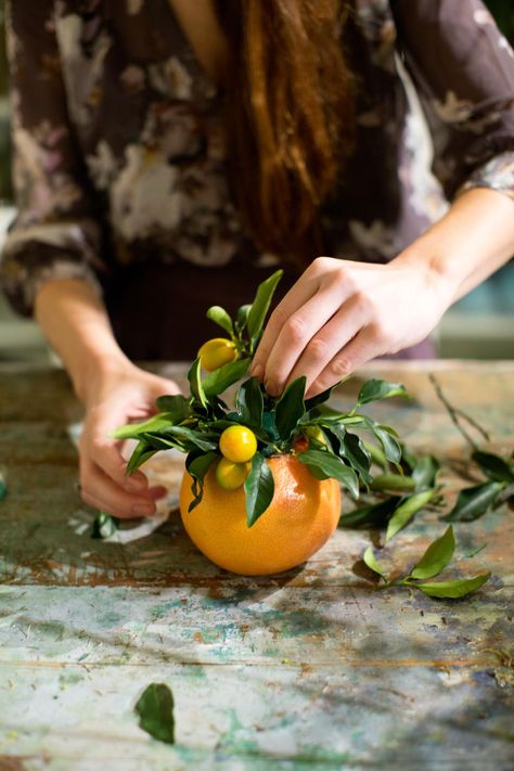 Floral Centerpieces Simple, Vegetable Centerpieces, Lime Centerpiece, Herb Centerpieces, Ranunculus Garden, Misfits Market, Fruit Centerpieces, Citrus Plant, Branches Diy